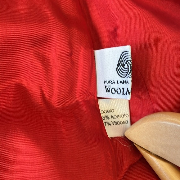 Vintage virgin wool skirt, Made in Italy by Luisa Spagnoli, pencil, lined, red - Picture 9 of 10